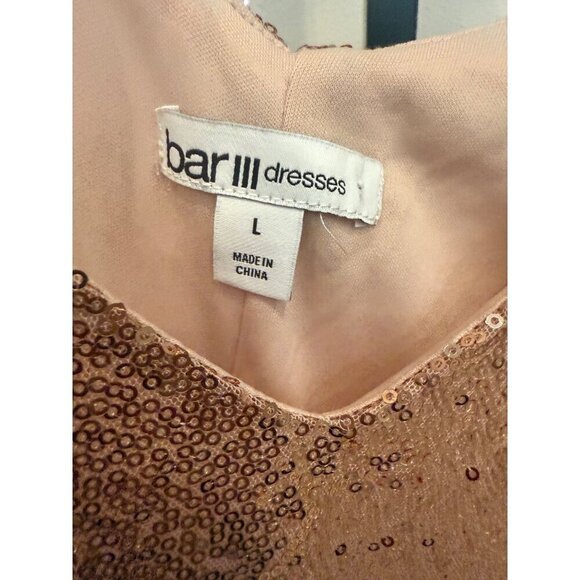 2for30💥‼️Bar III Slip Dress Mini Size L 10/12 Rose‎ Pink Sequins - Picture 6 of 12